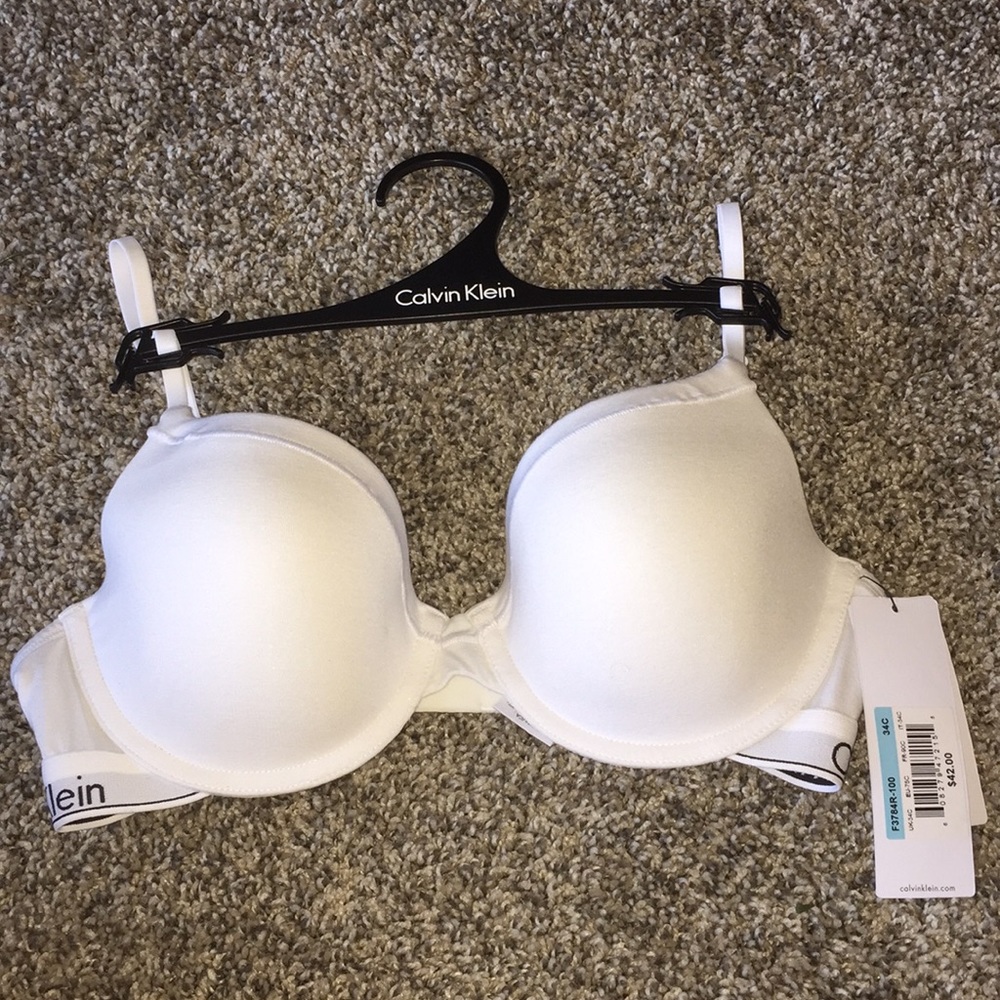 NEW! White Calvin Klein Bra